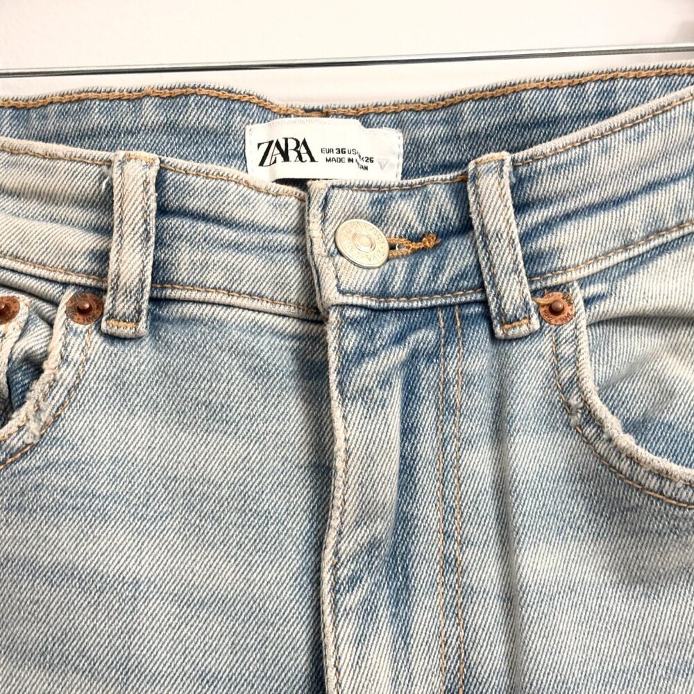 NWOT Zara High Rise Light Washed Denim Sz 4 Skinny Jeans - Picture 5 of 11